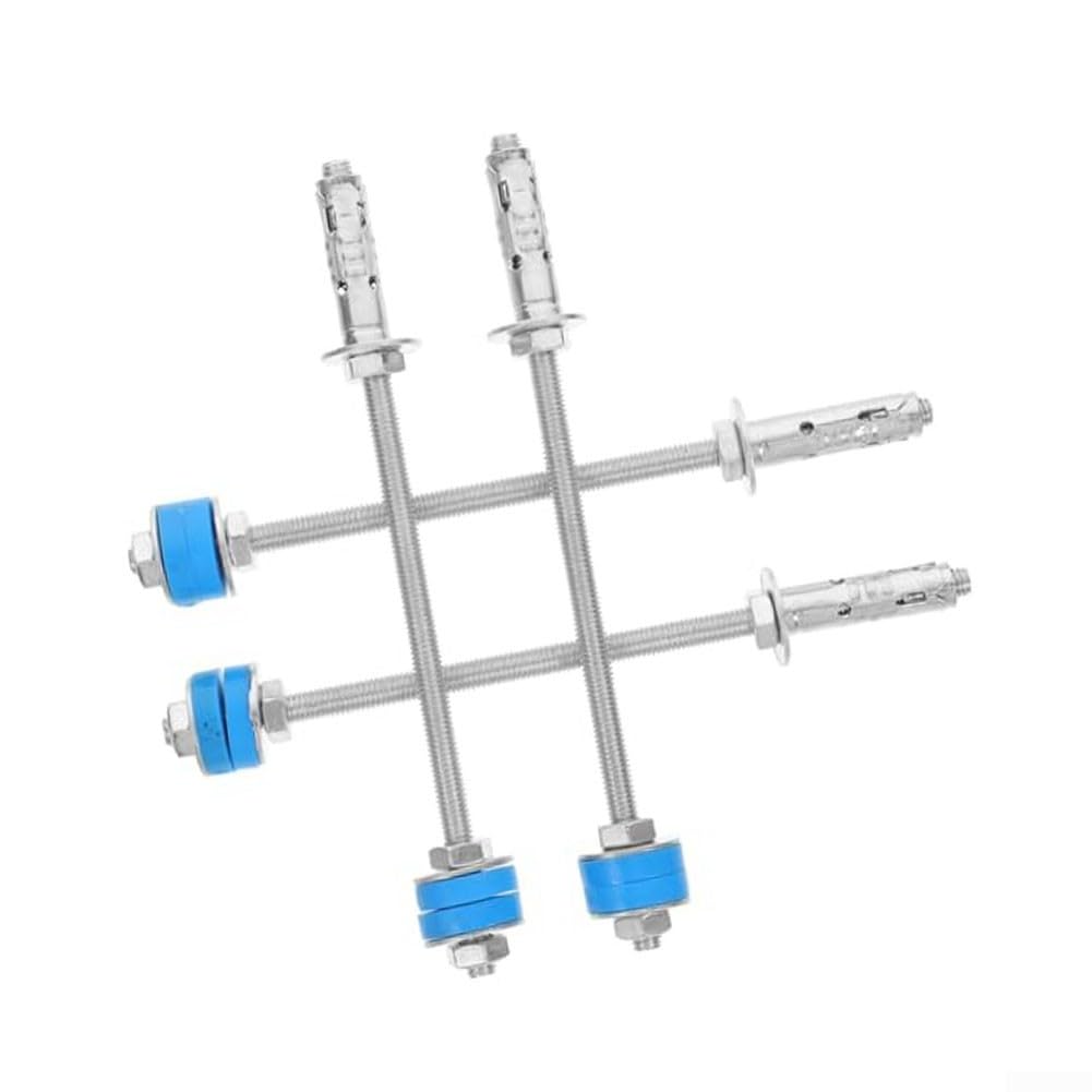 4 varillas de amortiguación de vibración de aire acondicionado central M8 de 200 mm, pernos de techo silenciosos para reducción de ruido HVAC, acero al carbono (para m10)