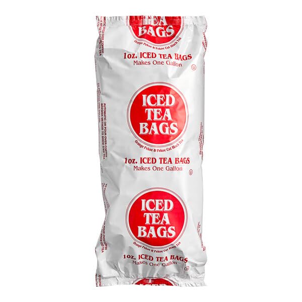 1 Gallon Estate Orange Pekoe Cut Black Iced Tea Filter Bags - 48/Case