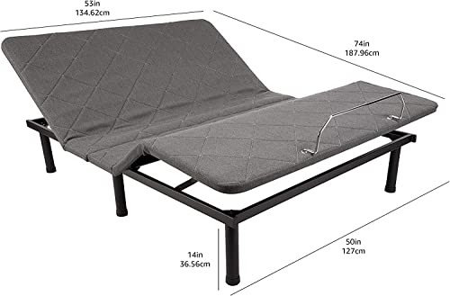Amazon Basics Adjustable Bed Base With Head And Foot Incline, Remote Control - Queen #TOP2