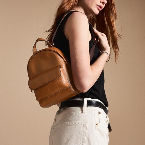 Fossil Women's Blaire LiteHide™ Leather Mini Backpack Purse Handbag, Saddle (Model: ZB1987216) by Fossil - Image 3
