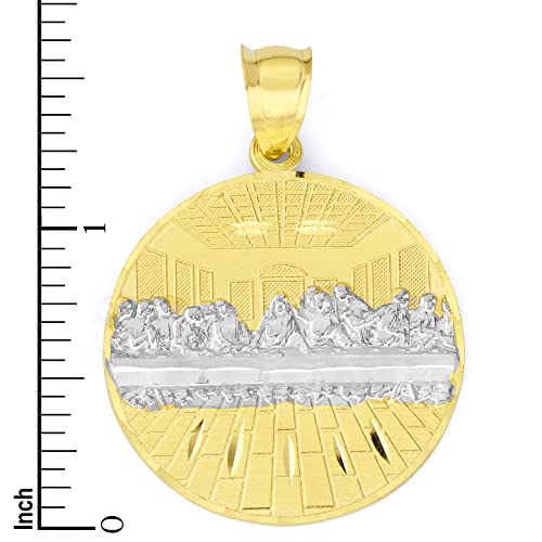 10k Yellow Gold Last Supper Pendant for Men4