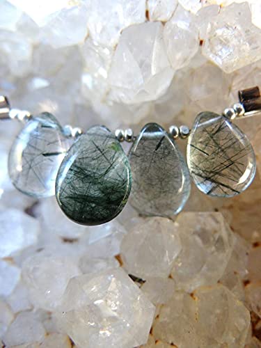 Quartz rutilé vert LKBEADS, la poésie des pierres naturelles en paires