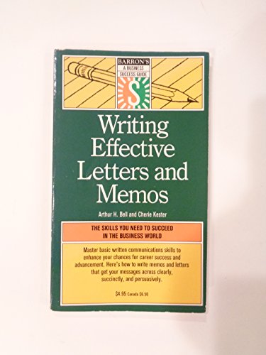 Writing Effective Letters and Memos (Barron's B... 0812046749 Book Cover