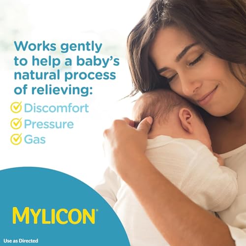 Image of MYLICON Gas Relief Drops for Infants and Babies, Dye Free Formula, 1 Fluid Ounce with Updated Syringe (2-Pack)