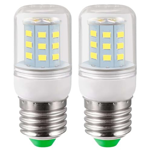 hekmazon KEI D34L for Frigiidaire Refrigerator Light Bulbs Replacement 5304511738 E26 3.5W 40W Halogen Equivalent AC 85-265V 6000K Led Pack of 2
