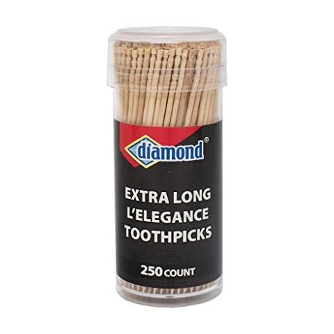 Diamond Specialty Extra Long L'Elegance Wooden Toothpicks, 3 Pack, 250 Count Cover