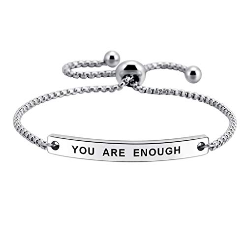SOUSYOKYOSAM Women Bracelets for Women, Stainless Steel Inspiration Motivational Jewelry Gifts for Girl2