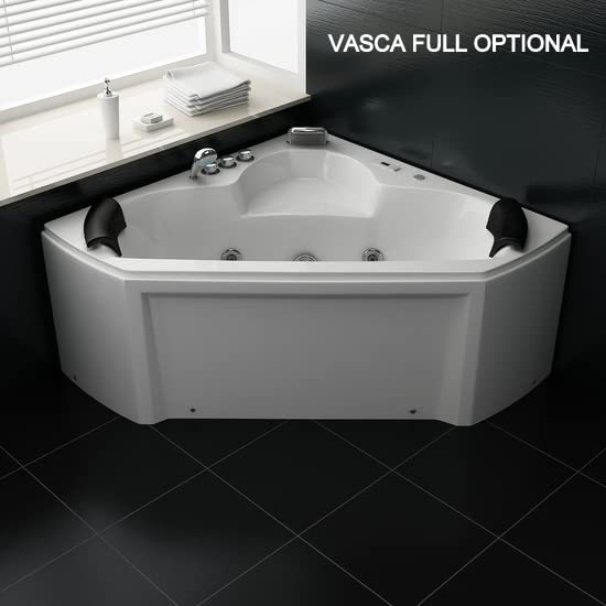 Bagno Italia Vasca idromassaggio 135x135 cm 24 getti Full Optional con riscaldatore cromoterapia I