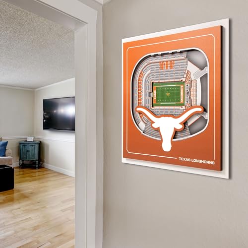Image of YouTheFan Officially-licensed NCAA Stadium Series 3D Wall Art - multi-layer team stadium replica, detailed sports fan gift, indoor decor