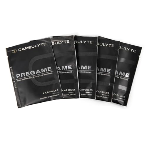 CAPSULYTE Pregame | Prevent Feeling Awful After Drinking | Alcohol Aid and Liver Health | Doctor Formulated | DHM N-Acetyl Cysteine NAC Milk Thistle (Trial Pack (20 Capsules))