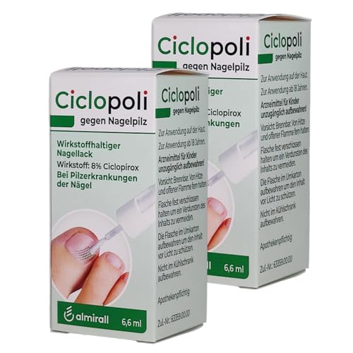 CICLOPOLI Stark gegen Nagelpilz I Sparset I Nagellack mit CICLOPIROX I einfache Anwendung I 1 x täglich I trocknet in 30 Sekunden I mit Pharma Perle give-away (Sparset 2 x 6,6 ml) CICLOPOLI Stark gegen Nagelpilz I Sparset I Nagellack mit CICLOPIROX I einfache Anwendung I 1 x täglich I trocknet in 30 Sekunden I mit Pharma Perle give-away (Sparset 2 x 6,6 ml)