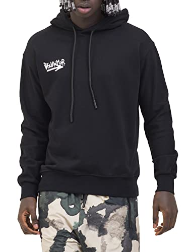 DISCLAIMER Felpa Uomo Nero/Giallo Fluo