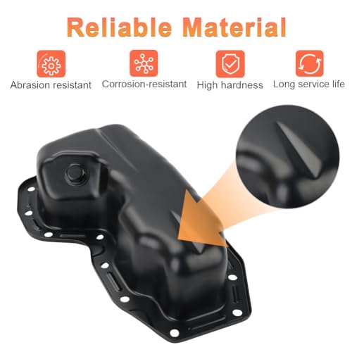 Image of Engine Oil Pan with Drain Replacement for 5184407AF 264-358