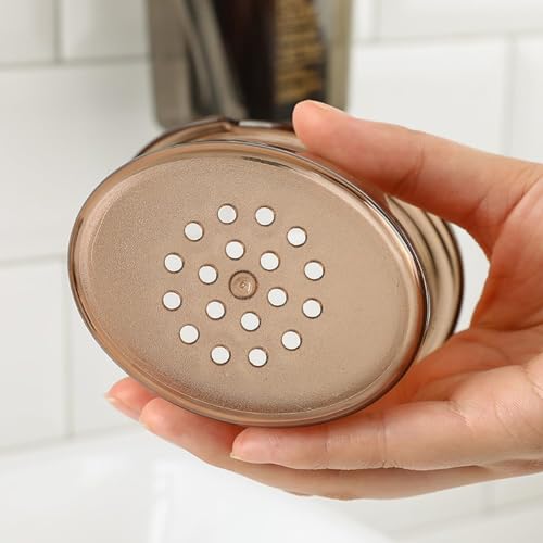 Image of QONETIC Plastic Toothbrush Holders for Bathroom Waterproof Self Adhesive Wall Mount for All Types Tooth Brush, Toothpaste, Comb Teddy Bear Shaped with Water Drain Hole