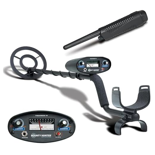 Bounty Hunter TK4GWP1 Tracker IV Metal Detector in Black