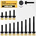 6-Pack M12-1.75 x 70mm Flanged Hex Head Bolts, Heavy-Duty Flanged Hex Screws, Industrial Grade 10.9 Black Oxide Alloy Steel, Partial Thread, for Pump, Car Repair, DIY