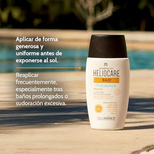 Cantabria Labs - Heliocare 360º Pediatrics Mineral SPF 50+ - 50ml - Fotoprotección Avanzada - Piel Sensible y Atópica - Resistente al Agua - imagen 5