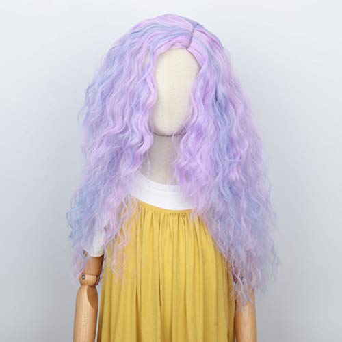 Missuhair Long Wavy Halloween Wig for Kids Cosplay Wigs Hair Replacement Wig Synthetic Party (Kids, multi-colored)