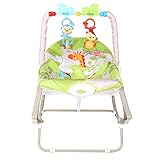 Ichiias Baby Chair Detachable Soft Baby Rocking Chair Cradle with Two Toys