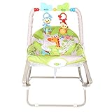 Ichiias Baby Chair Detachable Soft Baby Rocking Chair Cradle with Two Toys