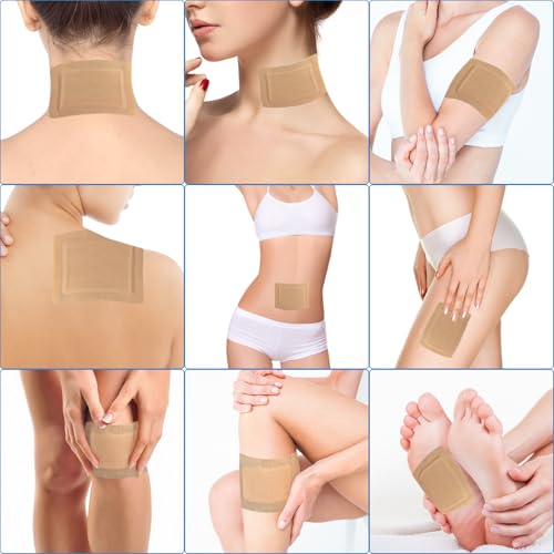 Image of 32 Pcs Castor Oil Pack Wrap, Disposable Castor Oil Patches for Belly /Leg /Back (Oils Not Included), 5.1 inch x 3.9 inch