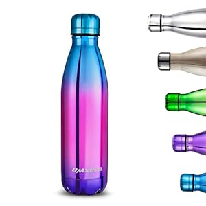 CMXING Thermosgourde Bouteille d’eau en 100% Acier Inoxydable Isolée Double Paroi-Bouteille Isotherme 500ml& 750ml Réutilisable sans BPA