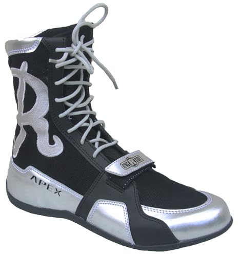 Image of Ringside Apex Elite Boxing Shoes - Synthetic Leather High-Top Ankle Shoes for Men and Women, Boxing, Wrestling, Workout, Training, Competition, (2-13)