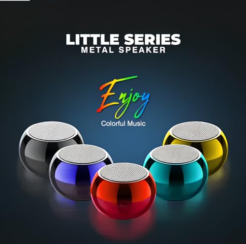 Ultra Mini Wireless Bluetooth Speaker with Heavy Metal Electroplating Round Speaker | Wireless Power Button Controlled, 60 Min Running Battery Pack... - Image 5