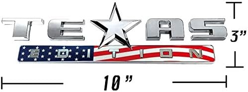 Miniatura 3 de (juego de dos) Muzzys Bandera Americana Edición Texas Emblema Insignia 3M Universal Pegar, Compatible con Silverado, Sierra, guardabarros, portón