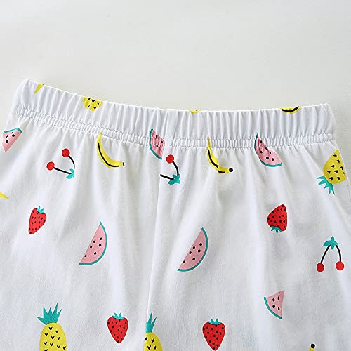 Image of Toddler Girls Shorts Set Kids Summer Casual Outfit Cotton Top and Shorts Clothing Set