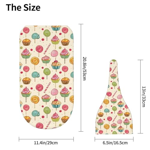 Image of Lollipop and Muffins Newborn Swaddle Blankets Hat Sets Soft Baby Receiving Blanket Swaddle Sack for Baby Shower Infant Boy Girl Gift
