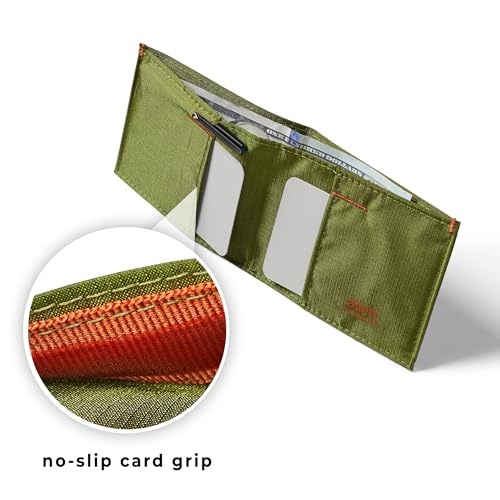 Image of Allett Sport Wallet, RFID Blocking Slim (Nylon, Cala Green) | Slim Minimalist Front Pocket Nylon Sport Wallet, RFID Blocking, Water-Resistant, Holds 4-24+ Cards & Cash, Men & Women