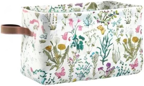Miniatura 9 de Contenedor rectangular de almacenamiento de hierbas y flores, 1 paquete, organizador plegable de lona con asas para armario, oficina, guardería