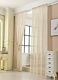 Hinweis: 1.Diese Leinenoptik Stoff sind eigentlich nicht weich , aber haben leicht grobes Gefühl wie ursprüngliche Leinen. 2.Die in den Abbilungen angezeigten Raffhalter sind NICHT im Lieferumfang enthalten !! Stattdessen bieten wir Ihnen pro Stück Vorhang ein stück Raffhalter(Bändchen) aus dem gleichen Stoff im gleichen Farbton mit dem selben Vorhang.