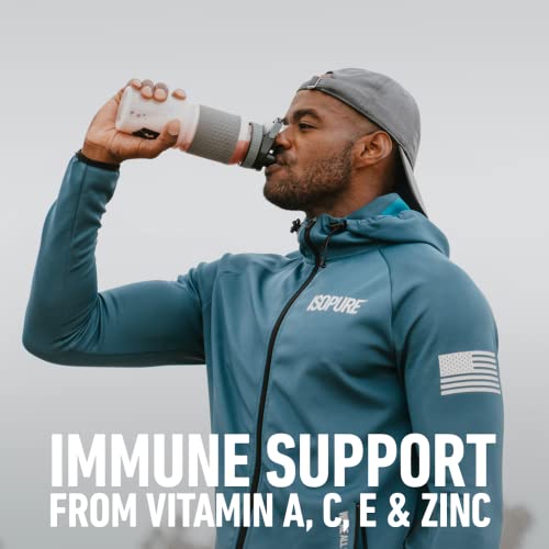 Isopure Creamy Vanilla Whey Isolate Protein Powder With Vitamin C & Zinc For Immune Support, 25G Protein, Zero Carb & Keto Friendly, 3 Pounds (Packaging May Vary) #TOP3