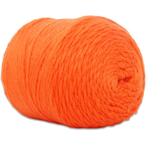 Image of ThreadArt Chunky Yarn Big Cake, 300g (316 Yards - Orange 18 | Super Bulky #6 for Hand Knitting & Crocheting - 100% Soft Acrylic for Blanket Yarn