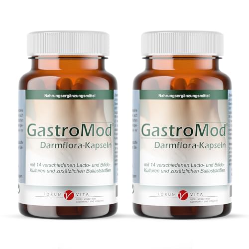 GastroMod Darmflora Kapseln - Probiotika für Darmkur und Darmsanierung - Breitband Darmbakterien + Inulin *Experte für Darmgesundheit seit 25 Jahren GastroMod Darmflora Kapseln - Probiotika für Darmkur und Darmsanierung - Breitband Darmbakterien + Inulin *Experte für Darmgesundheit seit 25 Jahren