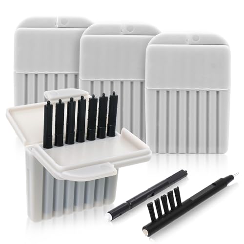 32pcs Hearing Aid Filters Wax Guard Filters for Phonak Widex Unitron and Resound Hearing Aids Cleaner with Cleaning Brush kit Accessories 4 Packs/32 Filters (Gray)