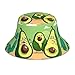WHJDPP Funny Cartoon Avocados Prints Reflective Bucket Hat Fashionable and Functional for Unisex Outdoor Activities Black