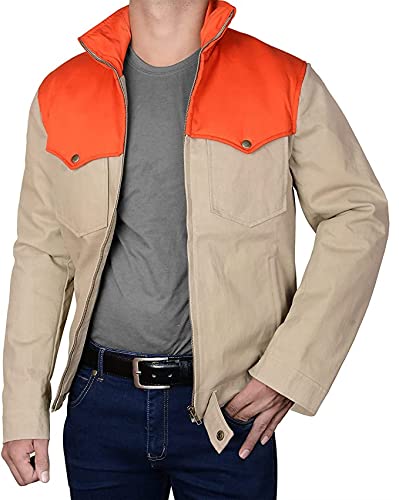 Mens Yellow Cowboy John Dutton Cotton Biker Kevin Costner Bomber Jacket (Xl) #TOP3