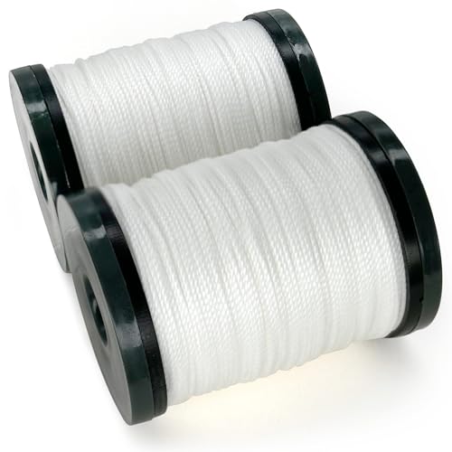 Hilo encerado redondo de poliéster 2 pack 0.4mm blanco miniatura 1