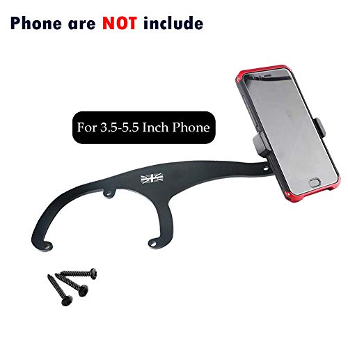 GTinthebox Smartphone Cell Phone Cup Mount Holder with Cradle Rotatable Clip (Black & Gray Union Jack Flag Style, 3.5-5.5 Inch Phone) for Mini Cooper R55 R56, 1 Pack - Thumbnail 7