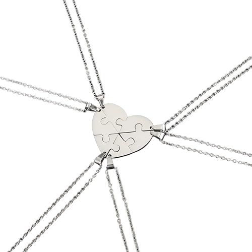 Collier puzzle autisme en argent sterling pour homme et femme de 2 à 6 pièces