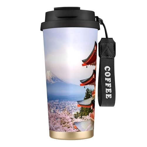 山梨 コーヒーカップ 500ml真空断熱マグボトル 保温 保冷 多重構造 大容量 直飲み ストロー付き洗いやすい アウトドア 漏れ防止 サーモス水筒 食品グレードステンレス316 男女兼用 車用 父の日、母の日ギフト 外出、自宅、オフィス使用
