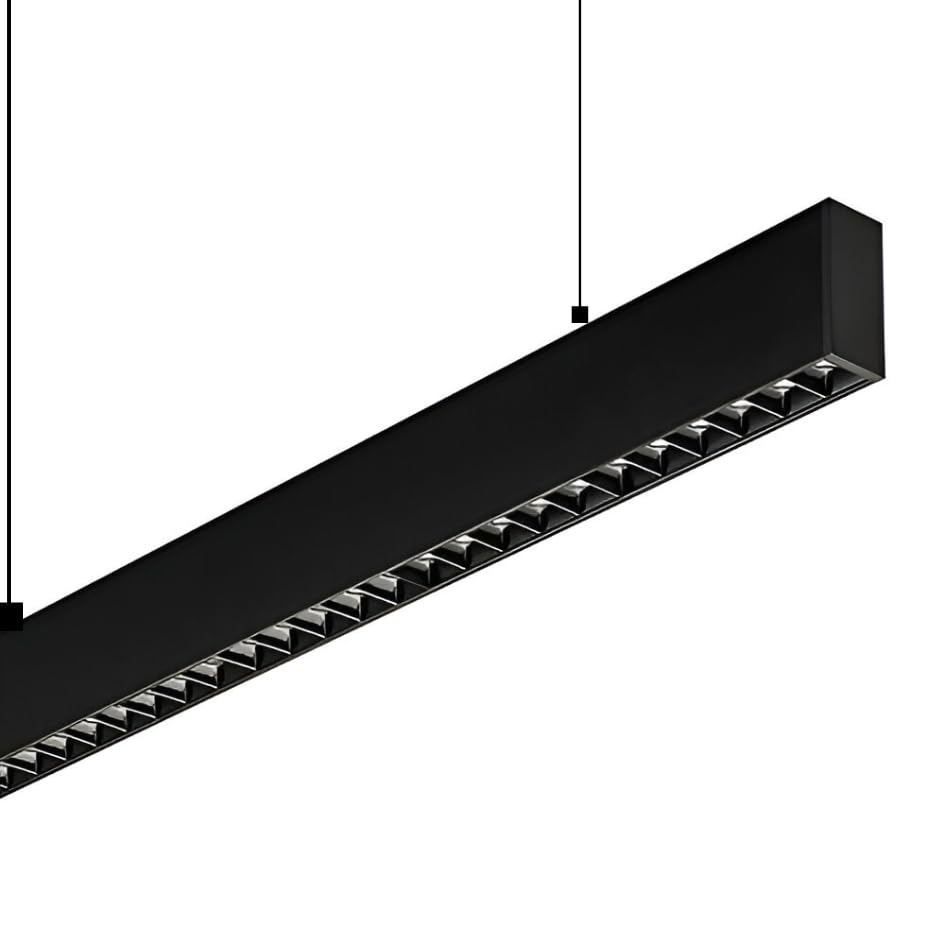 Image of Acco LED 40W Hanging Blade Linear LED Light | Sleek Black Finish | Prismatic Diffuser | Neutral White | Perfect for Workstations, Offices, Showrooms & Study Areas