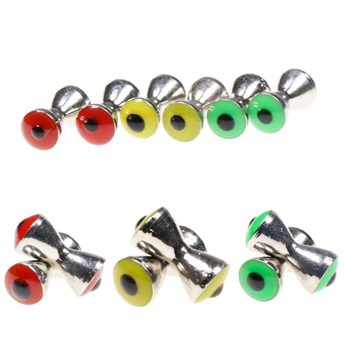 Set 30 piezas ojos peces mancuernas 3D realistas 3.2-4.8mm miniatura 1