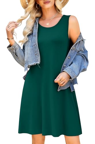 Image of WEACZZY Women Summer Casual Swing T Shirt Dresses Beach Cover up Loose Dress