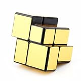 Cuberspeed Qiyi 2x2 Mirror Golden Magic Cube Mirror 2x2x2 Mirror Cube 2x2 Gold