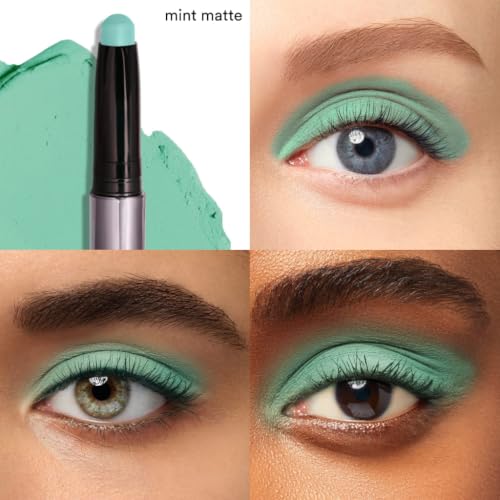 Image of Julep Eyeshadow 101 Cream-to-Powder Waterproof Eyeshadow Stick - Mint Matte - Long-Lasting, Buildable, Crease-Proof, Cruelty Free, Matte Finish with Built-In Smudger
