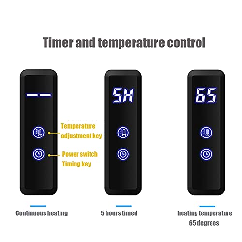 Radiador toallero eléctrico de 4 Barras para baño con Temporizador, 1 h, 8 h, Ajuste de Temperatura, enchufable/cableado.